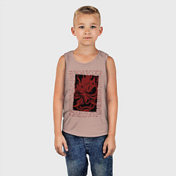 Майка детская хлопок Cyberpunk 2077 SAMURAI, цвет: пыльно-розовый — фото 2