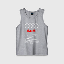 Майка детская хлопок AUDI TT АУДИ ТТ СПОРТ, цвет: меланж