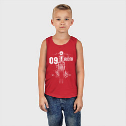 Майка детская хлопок Винтажный мотоцикл, цвет: красный — фото 2