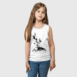 Майка детская хлопок Черный Аста Черный Клевер, цвет: белый — фото 2