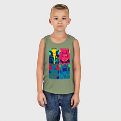 Майка детская хлопок Gurren Lagann posters, цвет: авокадо — фото 2