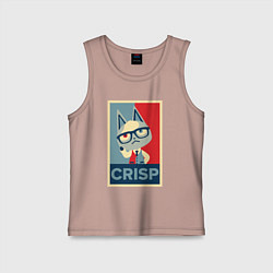 Майка детская хлопок Crisp, цвет: пыльно-розовый