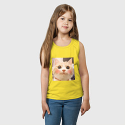 Майка детская хлопок Мем про котов, цвет: желтый — фото 2