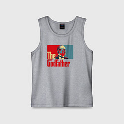Майка детская хлопок Godfather logo, цвет: меланж