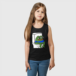 Майка детская хлопок Лягушонок пепе, цвет: черный — фото 2