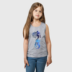 Майка детская хлопок Русалка, цвет: меланж — фото 2