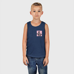 Майка детская хлопок EUPHORIA BTS PINK Edition, цвет: тёмно-синий — фото 2