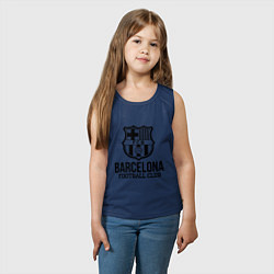 Майка детская хлопок Barcelona FC, цвет: тёмно-синий — фото 2