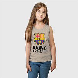 Майка детская хлопок Barcelona Football Club, цвет: миндальный — фото 2