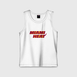 Майка детская хлопок NBA - Miami Heat, цвет: белый