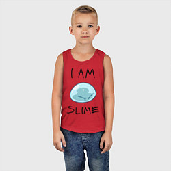 Майка детская хлопок I AM SLIME, цвет: красный — фото 2