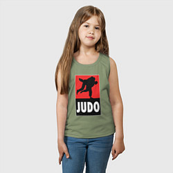 Майка детская хлопок Judo, цвет: авокадо — фото 2