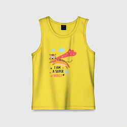 Майка детская хлопок Я Супергерой, цвет: желтый
