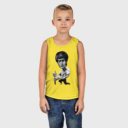 Майка детская хлопок Bruce Lee, цвет: желтый — фото 2