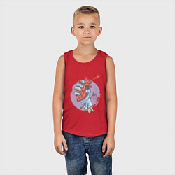 Майка детская хлопок Zombie Heart, цвет: красный — фото 2