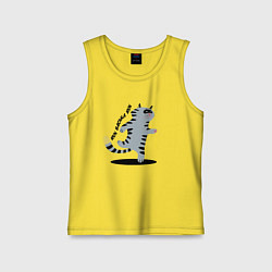 Майка детская хлопок Беги, Васька, беги!, цвет: желтый