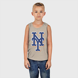 Майка детская хлопок New York Mets - baseball team, цвет: миндальный — фото 2
