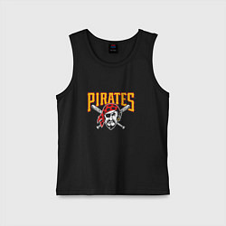 Майка детская хлопок Pittsburgh Pirates - baseball team, цвет: черный