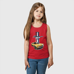 Майка детская хлопок Mustang motorsport, цвет: красный — фото 2