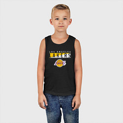 Майка детская хлопок LA LAKERS NBA ЛЕЙКЕРС НБА, цвет: черный — фото 2