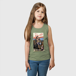 Майка детская хлопок Nuka Cola - raid your first!, цвет: авокадо — фото 2