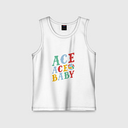 Майка детская хлопок Ace Ace Baby, цвет: белый