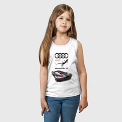 Майка детская хлопок Audi quattro Concept Design, цвет: белый — фото 2