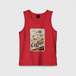 Майка детская хлопок Coffee Cup Retro, цвет: красный