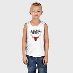 Майка детская хлопок Chicago deers, цвет: белый — фото 2