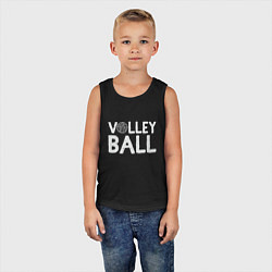 Майка детская хлопок Спорт Волейбол, цвет: черный — фото 2