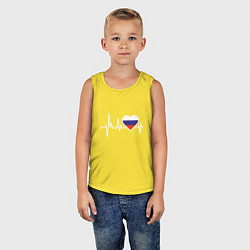 Майка детская хлопок Пульс России, цвет: желтый — фото 2