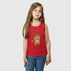 Майка детская хлопок Russian Cat, цвет: красный — фото 2