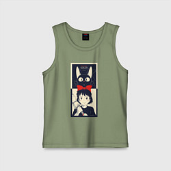 Майка детская хлопок Kiki Service, цвет: авокадо