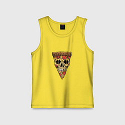 Майка детская хлопок Pizza - Skull, цвет: желтый