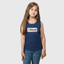 Майка детская хлопок Bitcoin Accepted Here Биткоин принимается здесь, цвет: тёмно-синий — фото 2