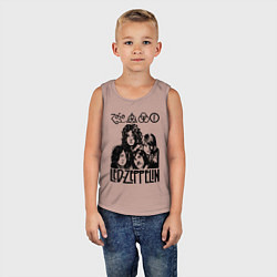 Майка детская хлопок Led Zeppelin Black, цвет: пыльно-розовый — фото 2