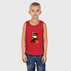 Майка детская хлопок СССР - Сталин, цвет: красный — фото 2