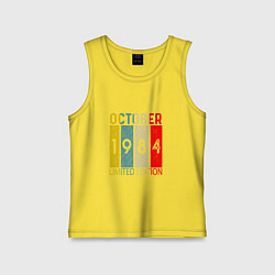 Майка детская хлопок 1984 - Октябрь, цвет: желтый