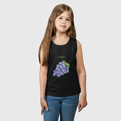 Майка детская хлопок Grape виноград, цвет: черный — фото 2