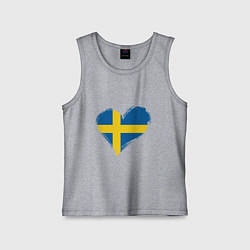 Детская майка Сердце - Швеция