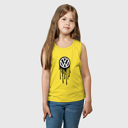 Майка детская хлопок Volkswagen - art logo, цвет: желтый — фото 2
