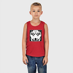 Майка детская хлопок Fenrir giant wolf, цвет: красный — фото 2