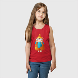 Майка детская хлопок Медведица в шубе, цвет: красный — фото 2