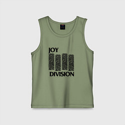 Майка детская хлопок Joy Division - rock, цвет: авокадо
