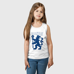 Майка детская хлопок FC Chelsea Lion, цвет: белый — фото 2