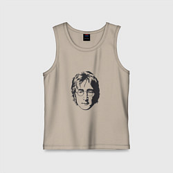 Майка детская хлопок Битлз - Джон Леннон, цвет: миндальный