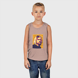 Майка детская хлопок Nirvana - Cobain, цвет: пыльно-розовый — фото 2