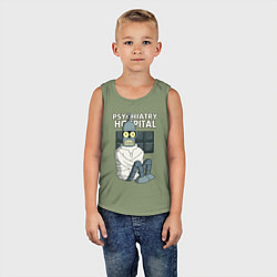 Майка детская хлопок Bender - hospital, цвет: авокадо — фото 2