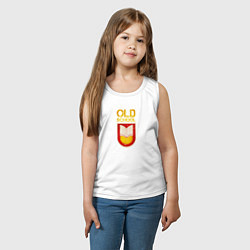 Майка детская хлопок Old School emblem, цвет: белый — фото 2