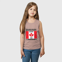 Майка детская хлопок Федерация хоккея Канады, цвет: пыльно-розовый — фото 2